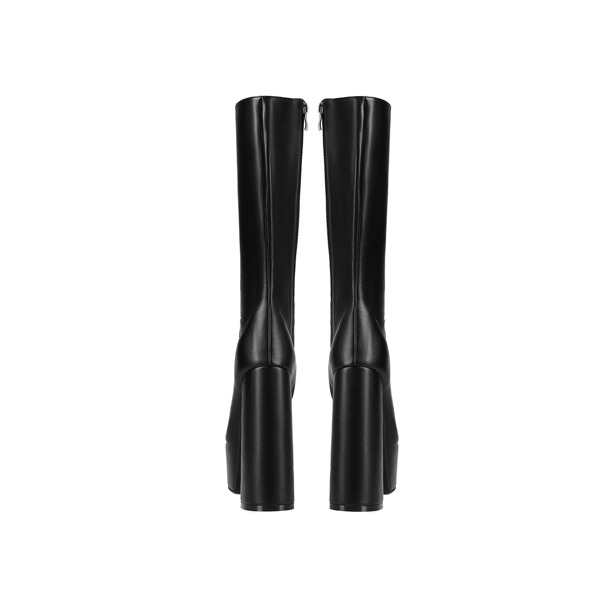 Punk Goth Hollow Buckle Platform Boots – Chunky Block High Heel Shoes