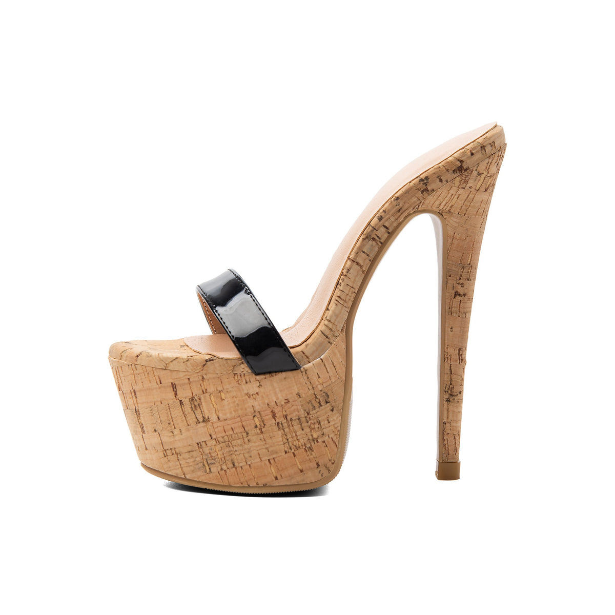 Black Platform Stiletto Sandals – Peep-Toe Banquet Runway High Heels