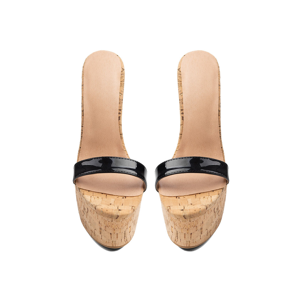 Black Platform Stiletto Sandals – Peep-Toe Banquet Runway High Heels