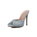 Strappy Stiletto High Heel Sandals – Hollow-Out Thin Strap Banquet Pumps