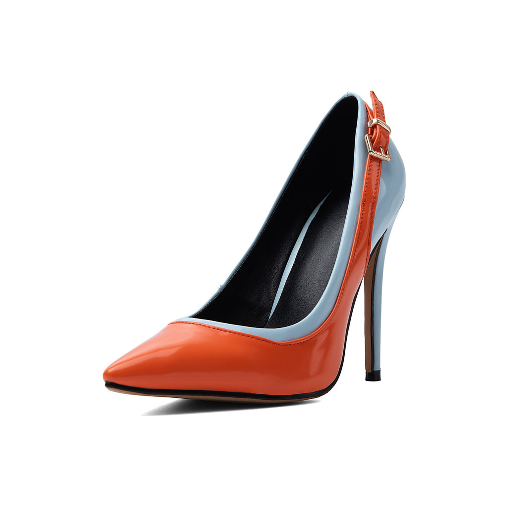 Color Block Pointed-Toe Pumps – Stiletto High Heel Shoes